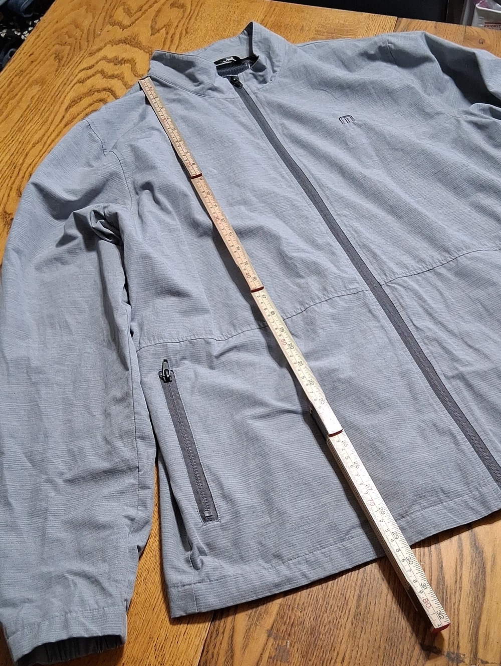TRAVIS MATHEW Light JACKET Mens GRAY Grey Preowned Used Full Zipper